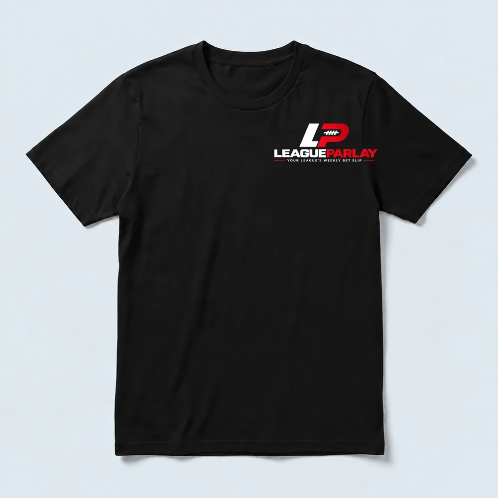 Black League Parlay T-Shirt — digital concept