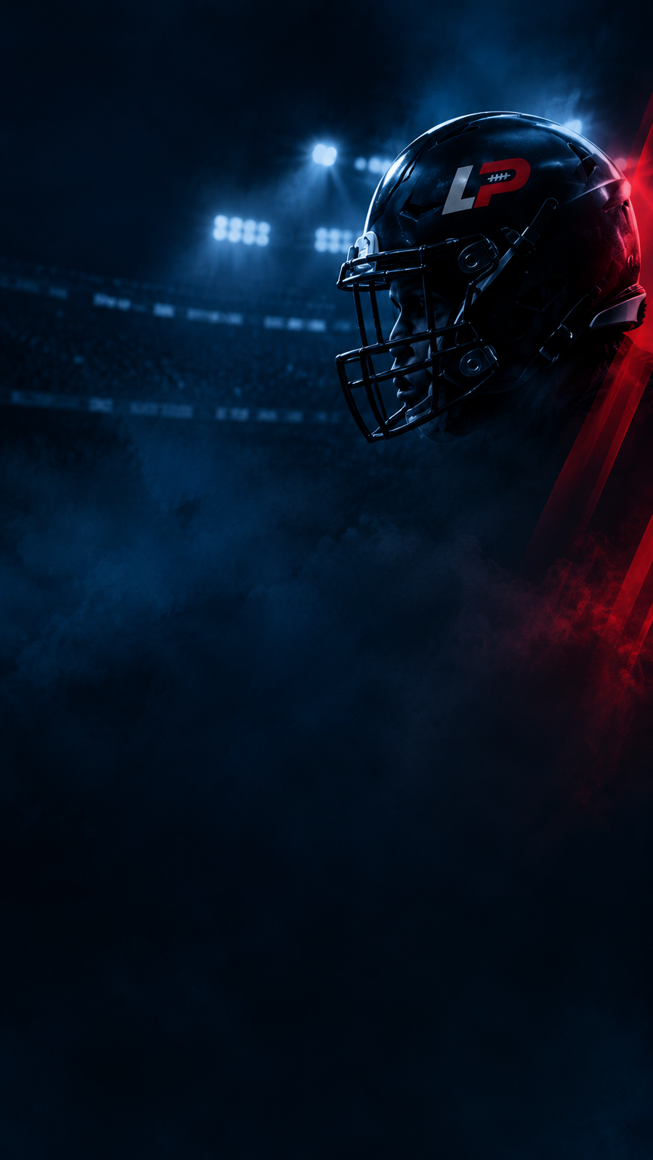 League Parlay football player under stadium lights