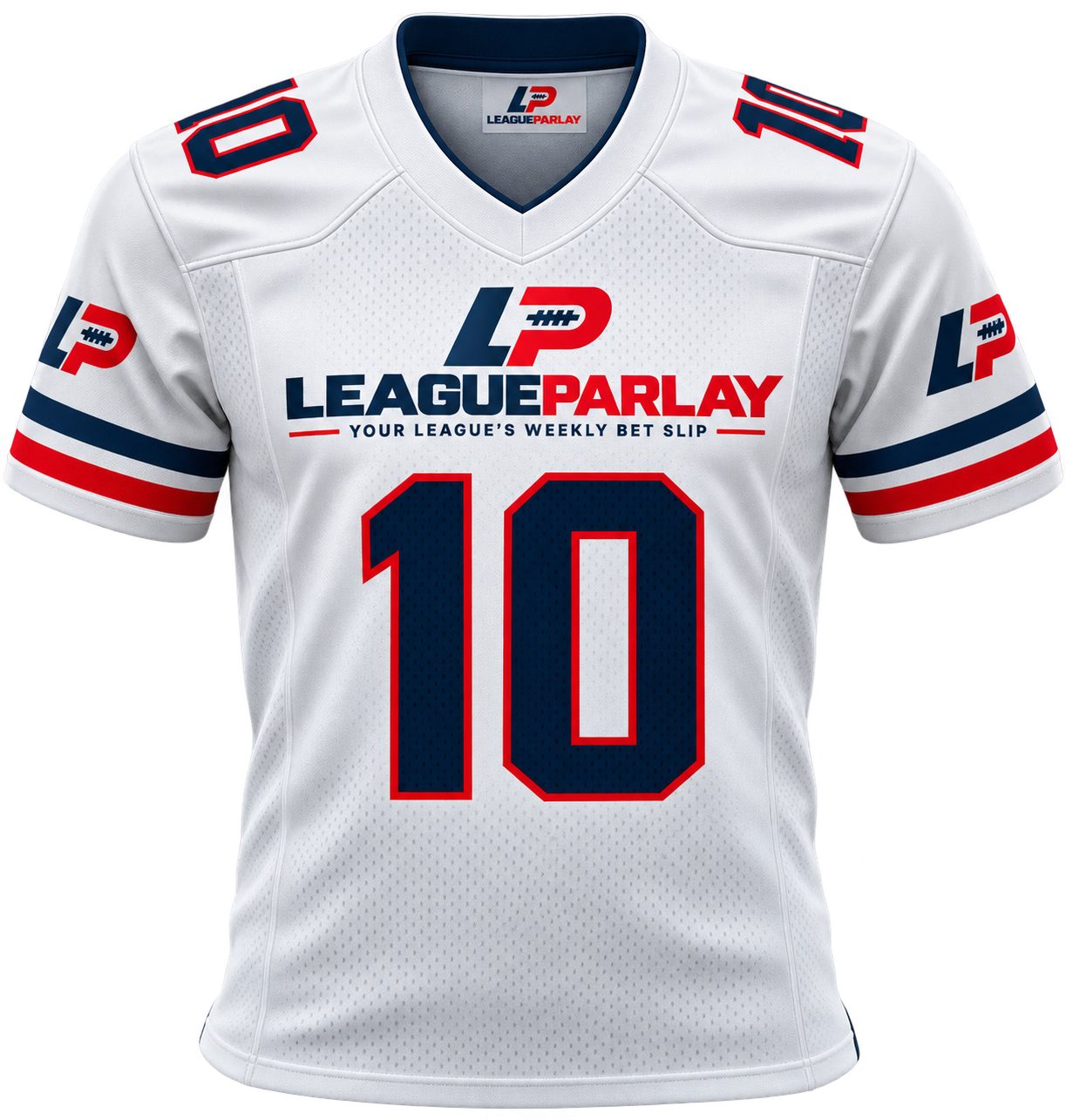 White League Parlay Football Jersey — digital concept